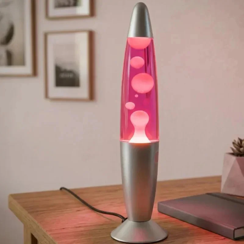 Lava Lamp Metal Base EU Plug Volcano Liquid Mood Light For Bedroom Table Party Centerpiece Home Office Gift For Teens Women