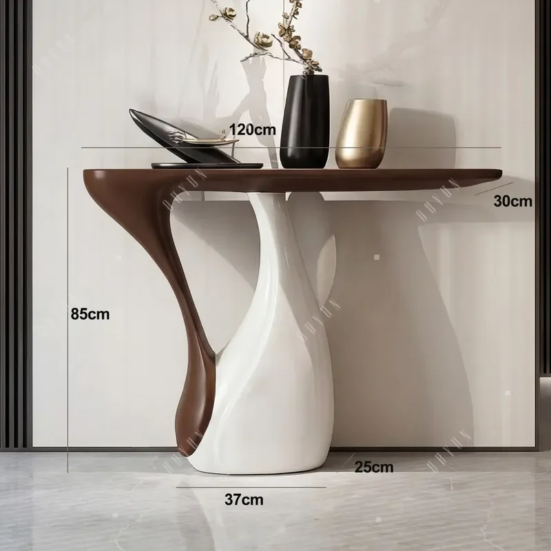 Xidai Entrance Console Table Light Luxury Home Against Wall End View Creative Art Sculpture Special Shaped Decoration Table