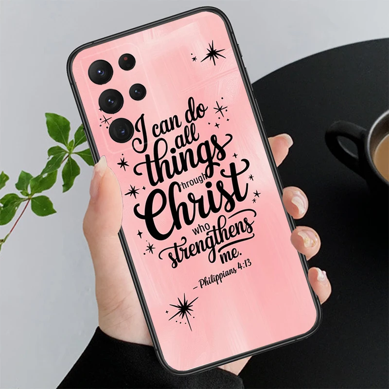 

Bible verse Christ Jesus Funda Phone Case For Samsung A55 A16 A56 A36 A23 A35 A15 A53 A54 A33 A34 A25 A05S A52 A52S A14 A13 A71