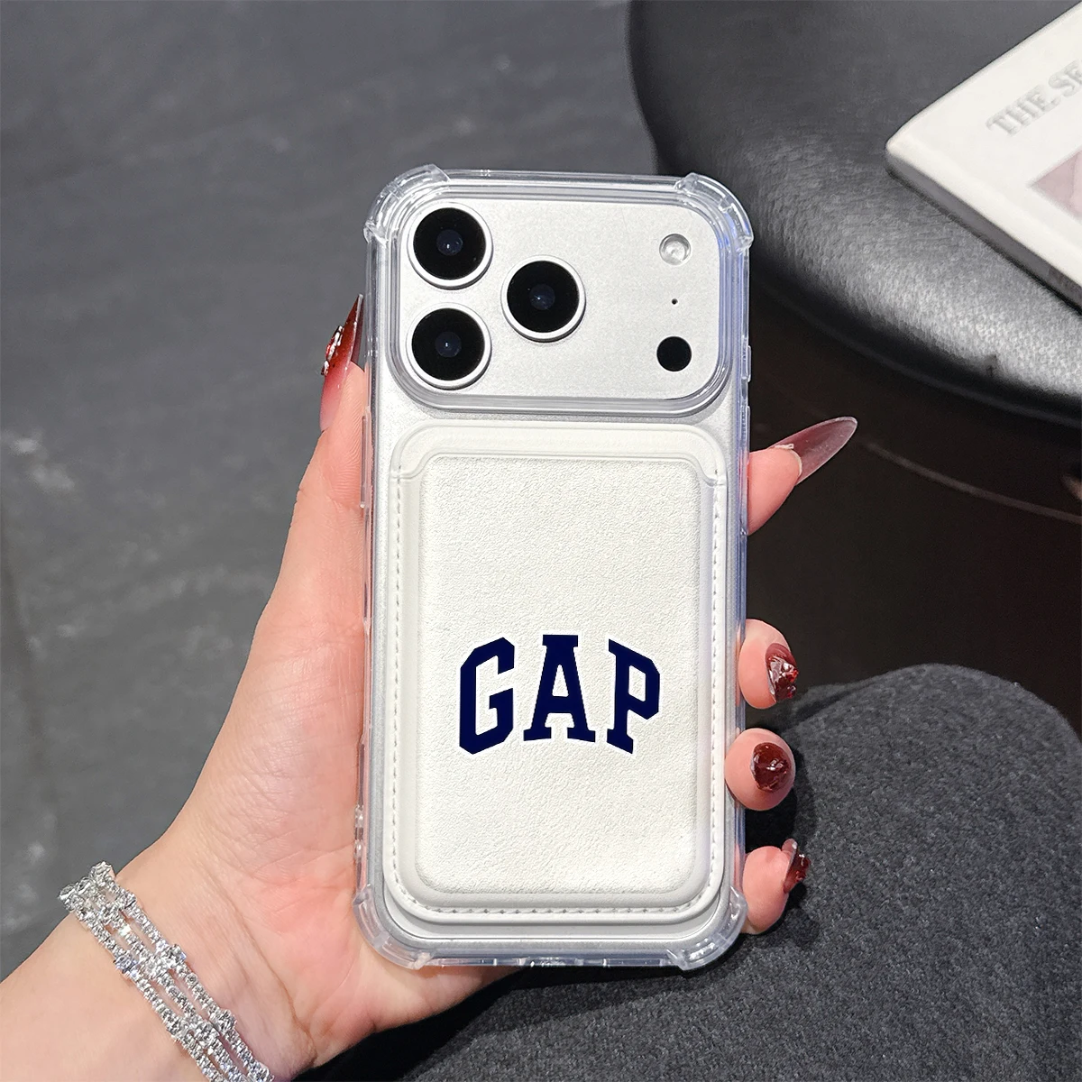 G-GAPS Logo Phone Case For iPhone 17 16 15 14 13 Pro Max Plus Wallet Pocket Transparent Soft TPU for Magnetic Phone Case