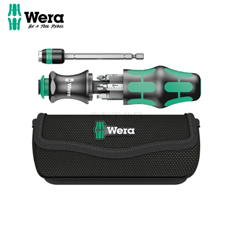 WERA 05051024001 KK25 Screwdriver Screwdriver Head Set With Telescopic Blade And Canvas Bag Interchangeable Tool Holder