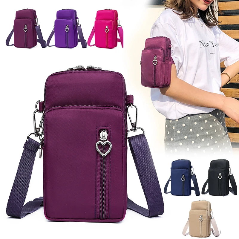 Torby Crossbody dla kobiet Wodoodporna nylonowa wielofunkcyjna mała torba na co dzień Etui na telefon komórkowy Torba Crossbody Torebka sportowa