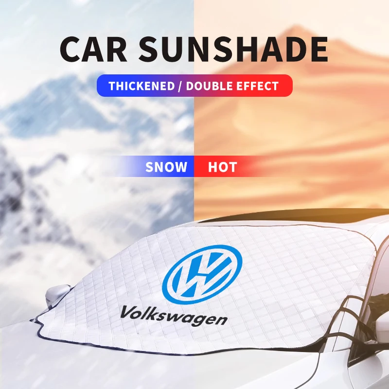 1pcs Winter Car Snow Shield Shade Front Windshield Anti-frost Antifreeze Sunshade Cover Sun Shade Protector For Volkswagen VW