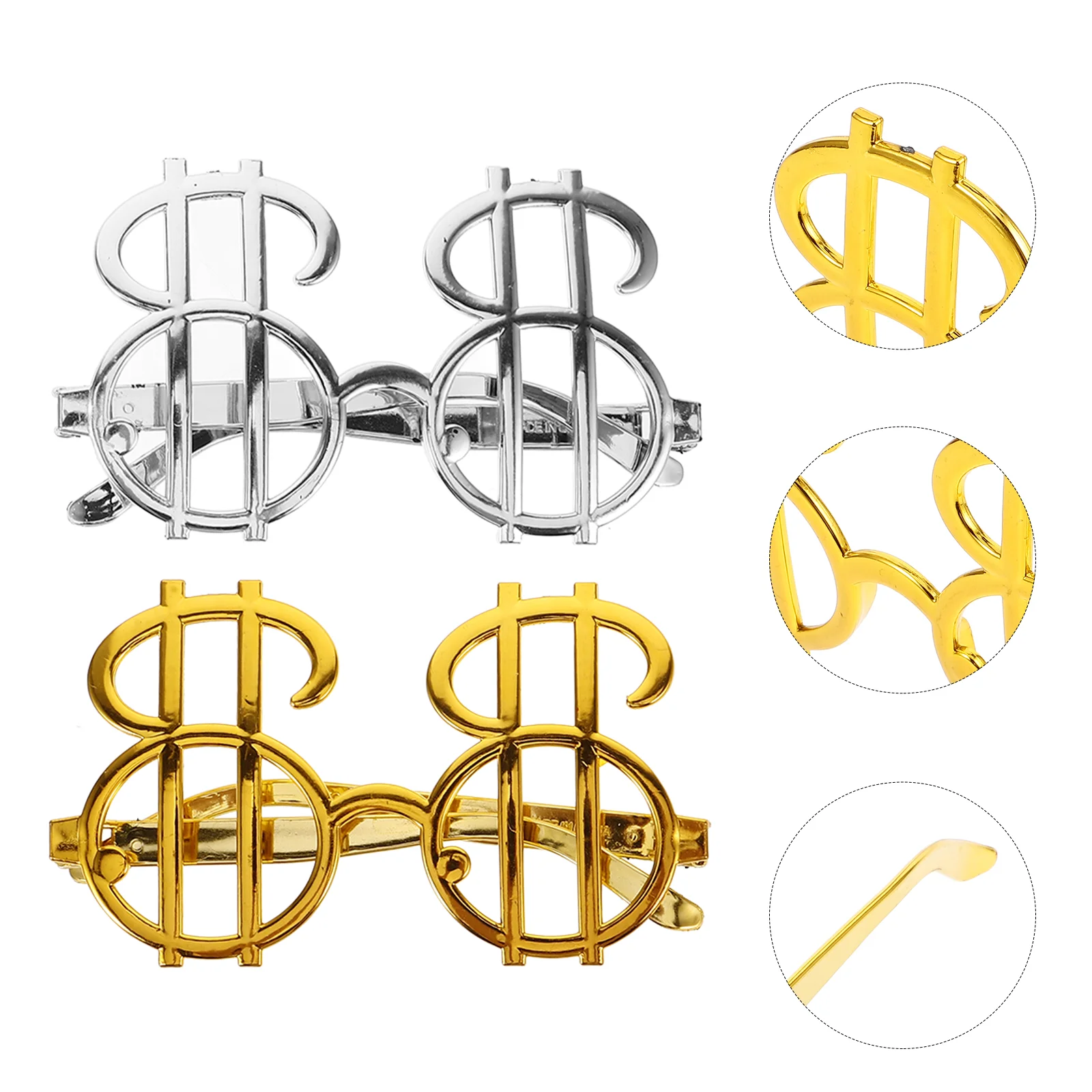 

2 Pcs Improvement Dollar Sign Glasses Photo Prop Makeup Costume Props Funny Party Child Pinhole Sun
