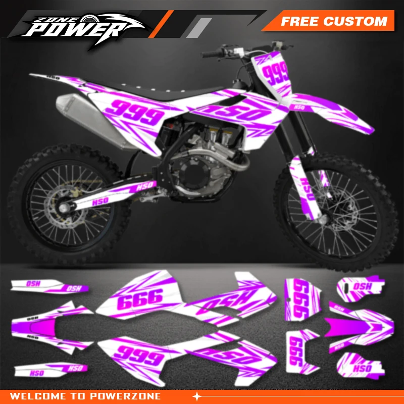 Powerzone Motorcycle Graphics Decals Sticker Kit for Husqvarna TE FE 150 200 250 300 350 400 450 2017 2018 2019 TC FC 16-18 119