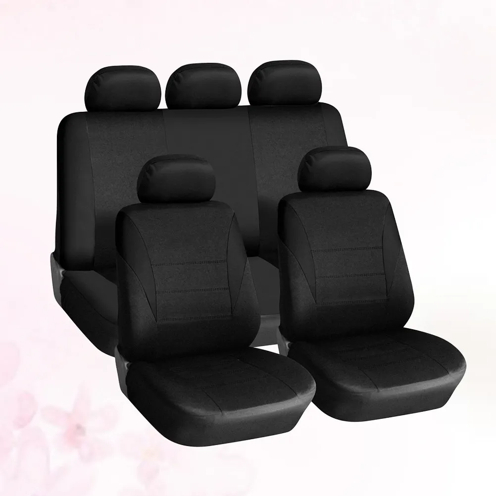 

9Pcs Universal Car Seat Covers 5 Seats Wear Resistant Side Airbag Compatible Car Seat Protector Mat Auto Interior Accessory