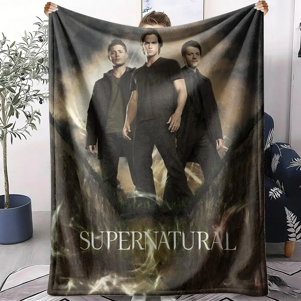 

S-Supernatural Throw Soft Flannel Throw Summer Blanket Lightweight Cozy Nap Blanket For Sofa Bed Travel