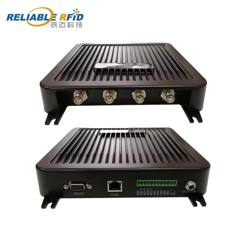 Reliablerfid Warehouse Management Impinj R2000 Chip Passive Long Range 4 Port UHF RFID Fixed Reader