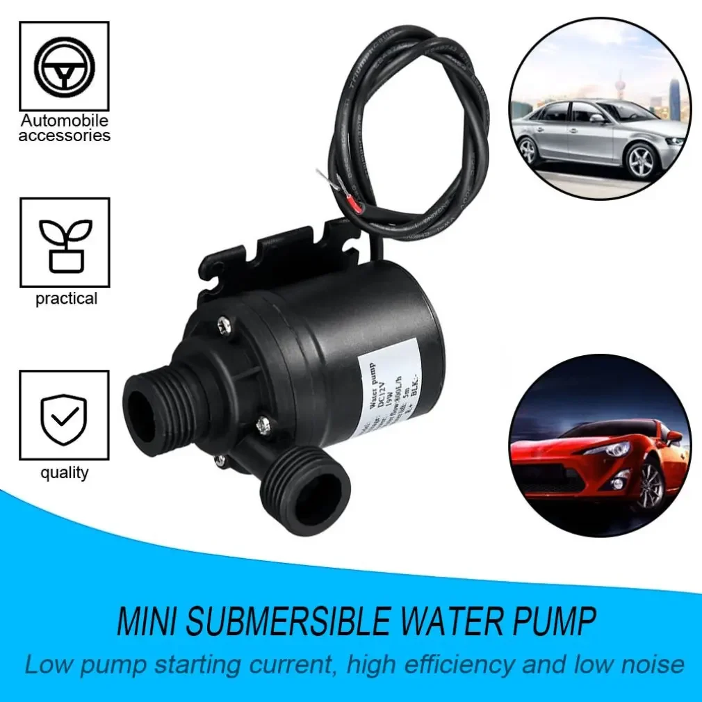 Professional Ultra Quiet Mini DC 12V Lift 5M 800L/H Brushless Motor Submersible Water Pump Multifunction Threaded Water Pump