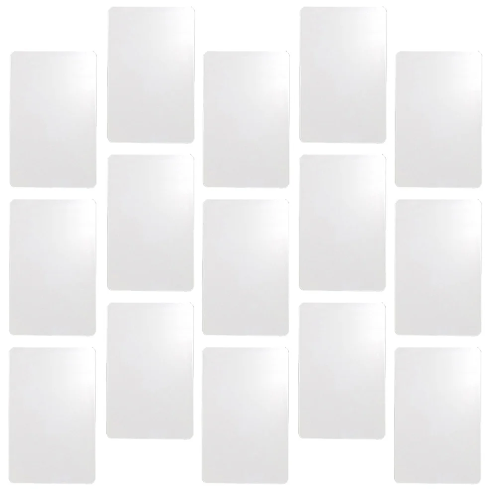 

50 Pcs PVC White Card Tabs Blank Label Display Tags Plastic Labels Engraving Merchandise