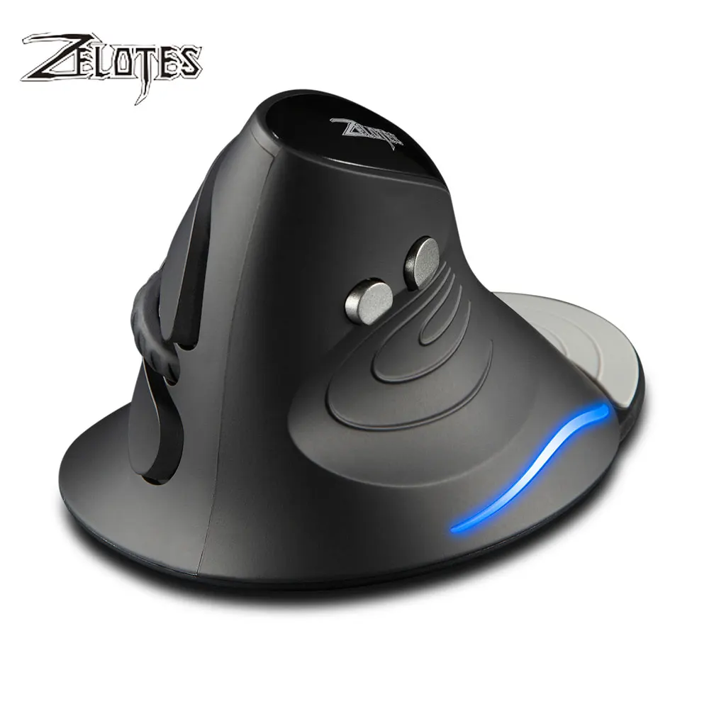 

ZELOTES F-17 Vertical 2.4G Wireless Mouse 6 Key Ergonomic Optical Mouse 3 Adjustable DPI Computer Laptop Gaming Mouse Grip Mouse