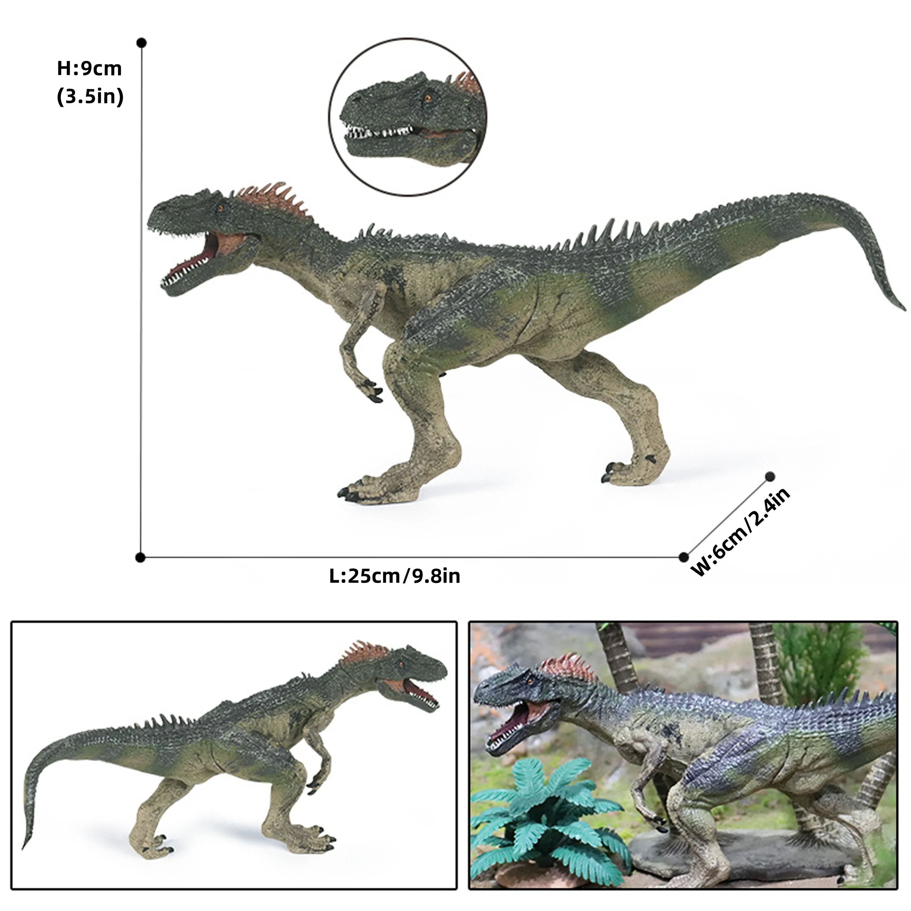 ใหม่ Jurassic Allosaurus แบบคงที่ Jurassic Park ภาพยนตร์สัตว์ตกแต่งรวบรวมฮาโลวีนวันเกิดคริสต์มาสของขวัญของเล่นเด็ก