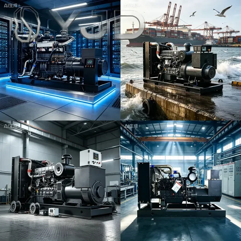 YJD High Performance Silent Type Auto Start 50/60Hz Engine Weather Resistant Open Type Diesel Generator ATS for Emergency Rescue