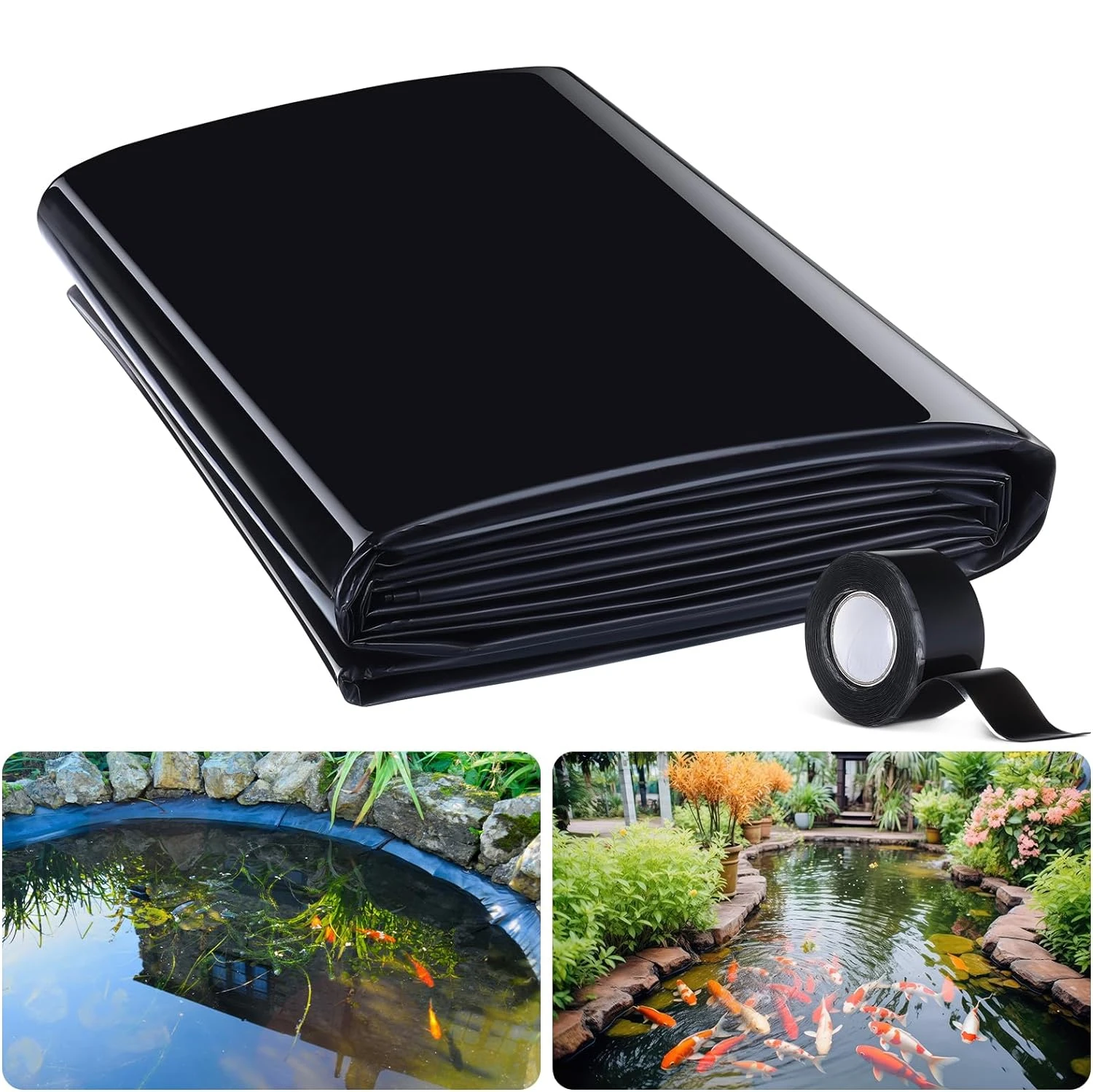 Waterproof Liner Film Fish Pond Liner Garden Pools Reinforced HDPE Heavy Duty Guaranty Landscaping Garden Pool Pond