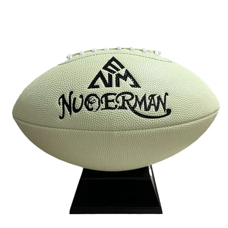 Balón de Fútbol Americano PU Night Glow, Auténtico, Tamaño Adulto 9, Grabado Personalizado, Regalo de Cumpleaños, Balón de Entrenamiento y Competición