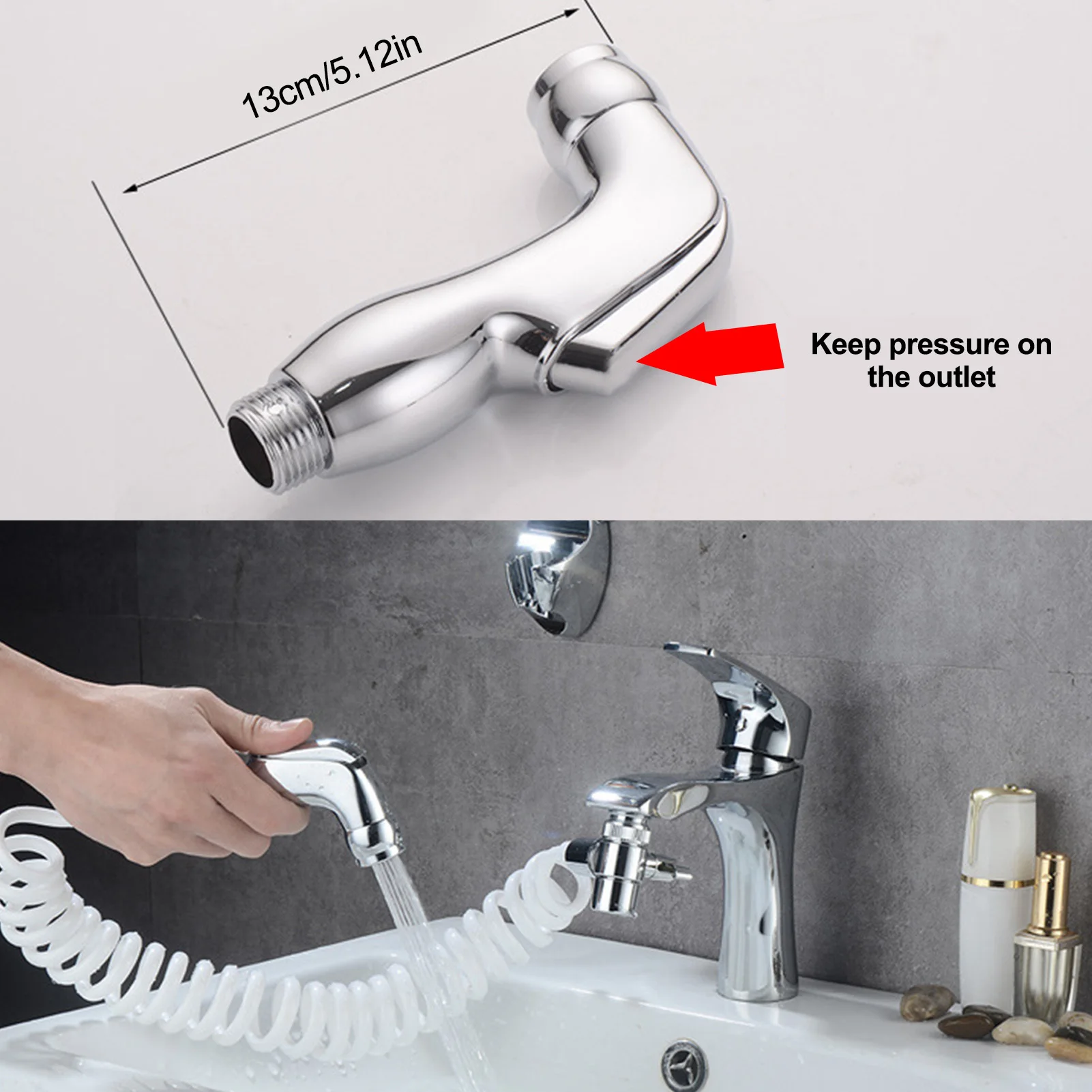 Handheld Shower Attachment for Sink | Handheld Sink Sprayer | Adjustable Bathroom Faucet Hose Attach