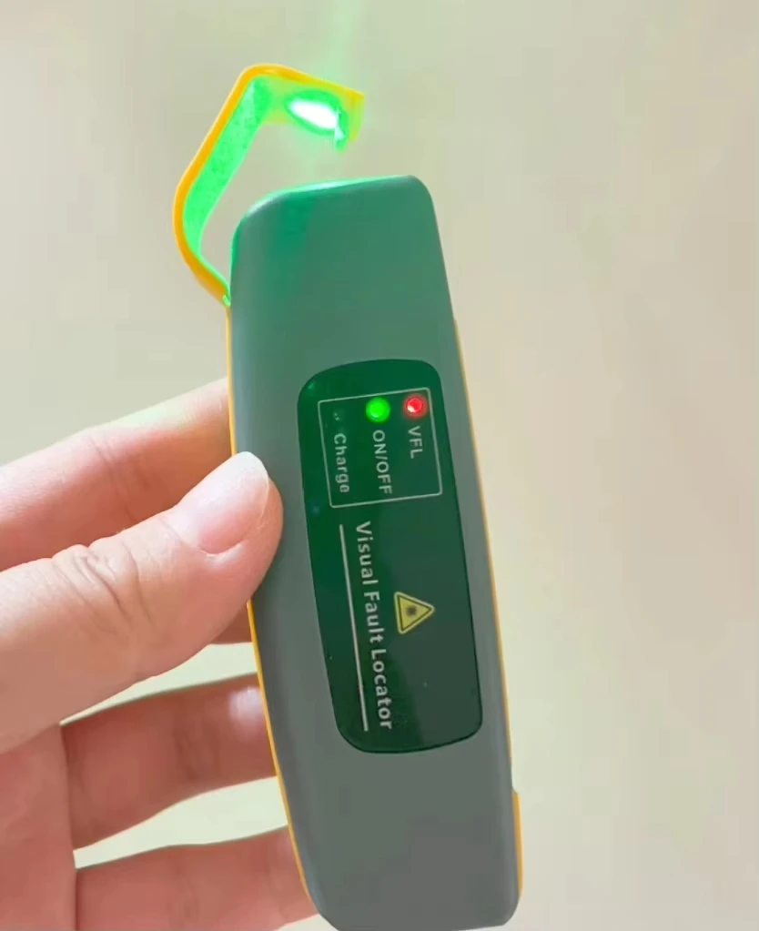 New FTTH Fiber Optic Mini Rechargeable Green Laser Pen Visual Fault Locator Green Light VFL 10KM 10mw Green Light Stable VFL