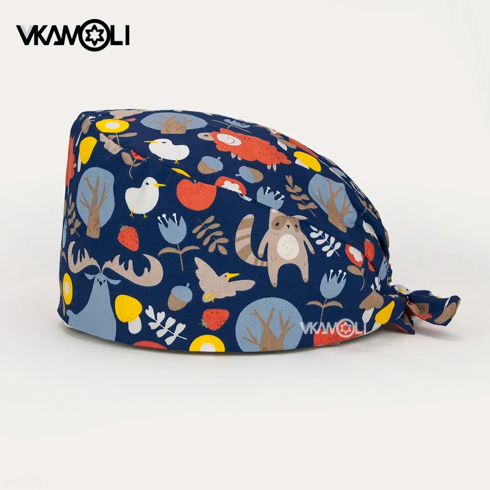 Gorro de algodón 100% reutilizable para mascotas, gorro de laboratorio, tienda de mascotas, 17 colores