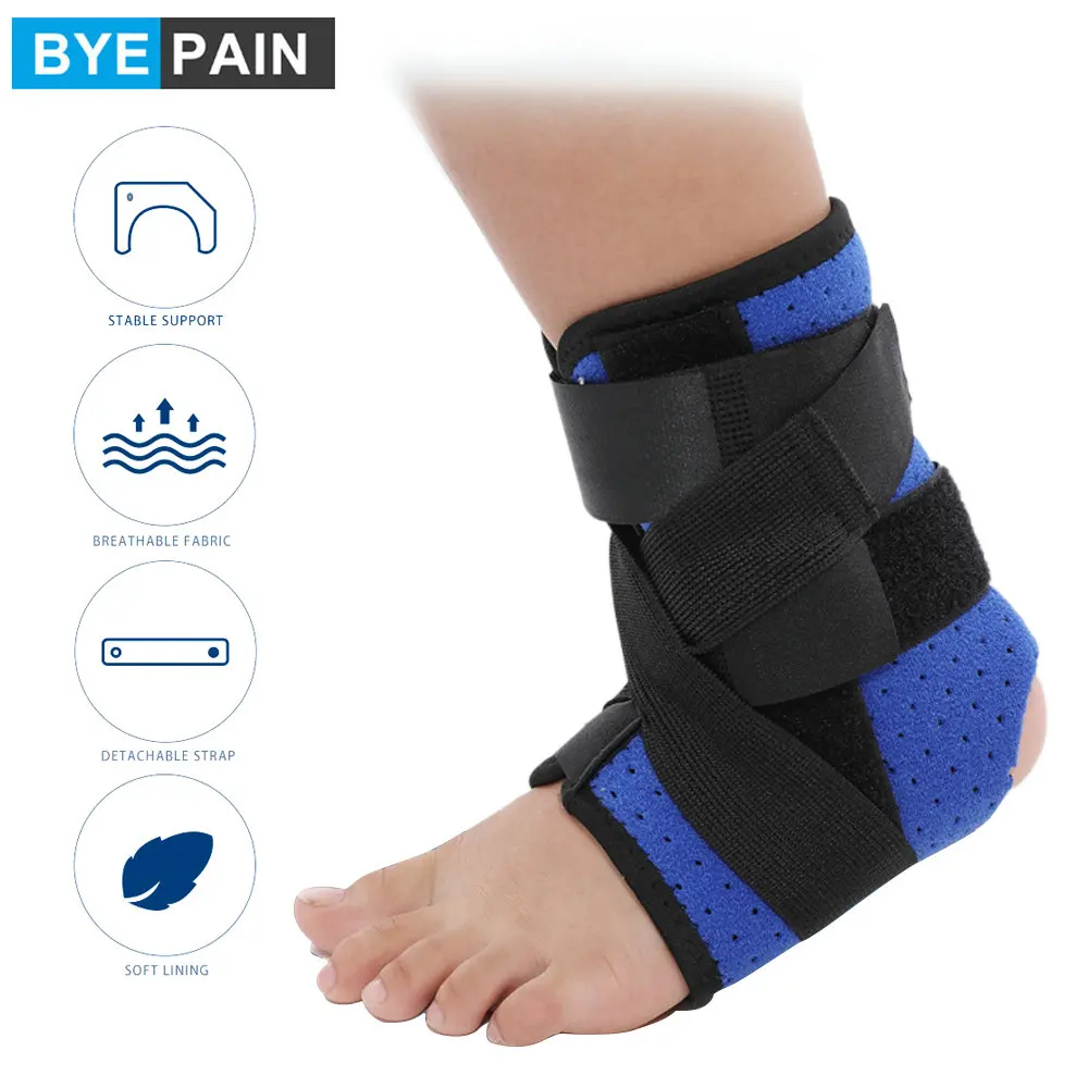 

1Pcs Ankle Brace Compression Ankle Stabilizer with Splint for Kids, Adjustable Straps Ankle Support Brace Foot Protector Wrap