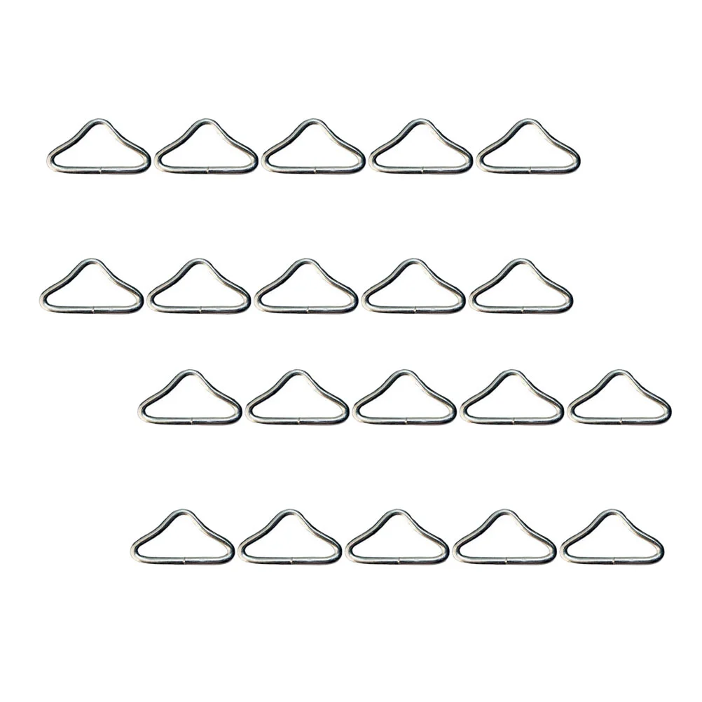 40 Pcs Mesh Special Ring for Trampoline Child Bungee Cord Iron Pad Heavy Duty Triangle