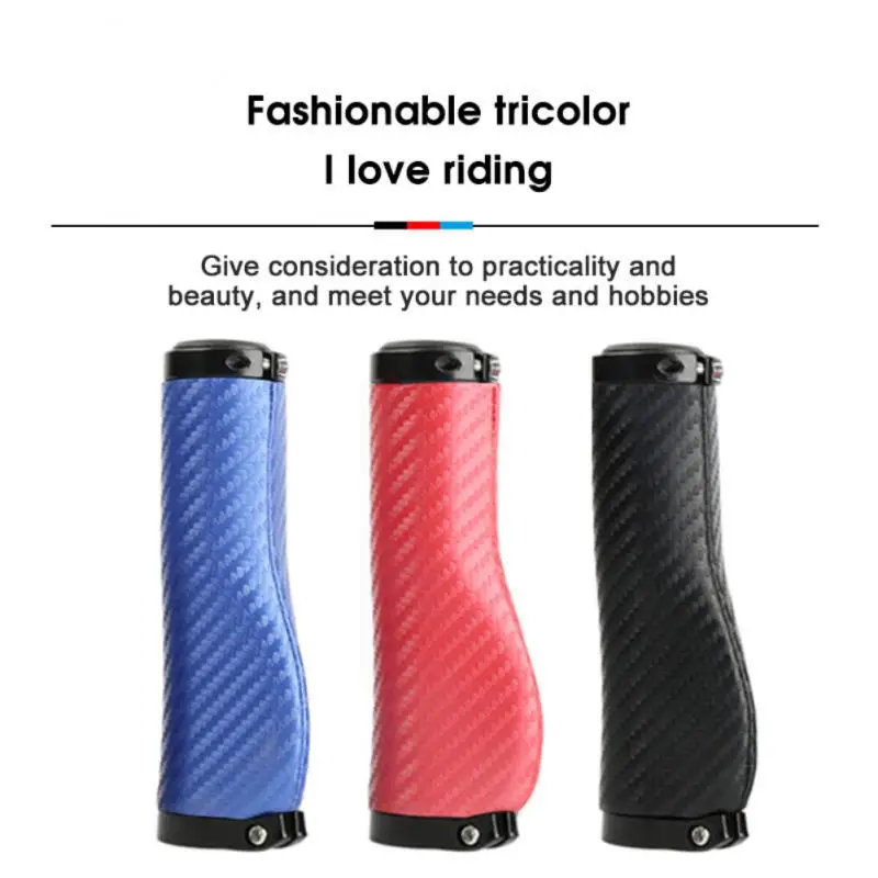 Bike Grip Meat Ball Bike Handlebar Leather Hand-sewn Grips Riding Equipment Grips Shock-absorbing Leather Grip