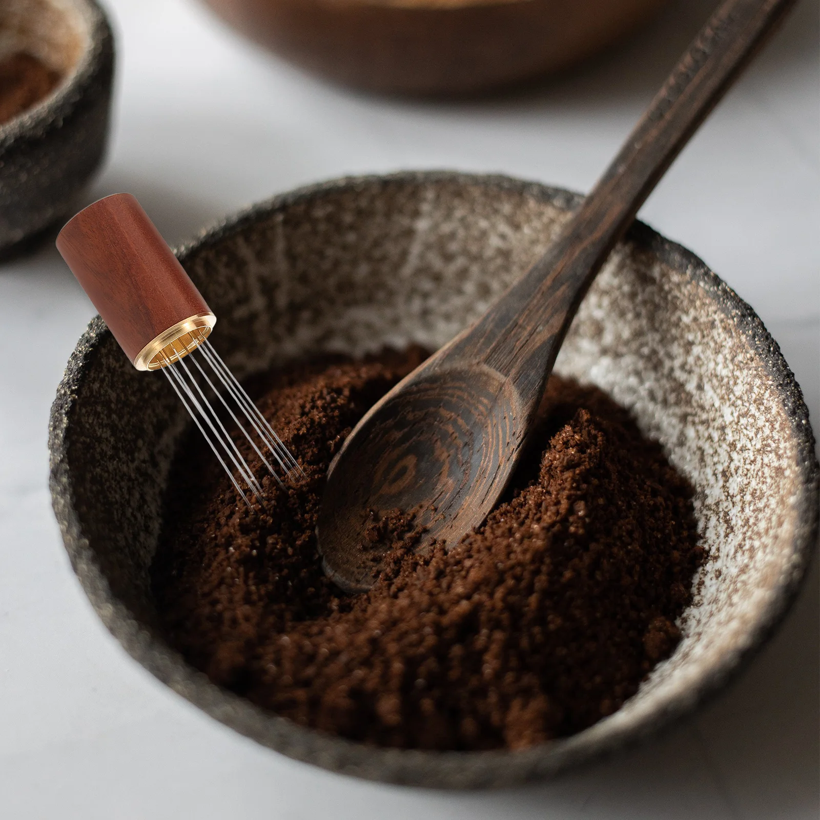 

Coffee Distribution Needle Wood Handle Espresso Stirrer With Stand For Even Powder Spreading Coffee Distributor Tool Kitchen