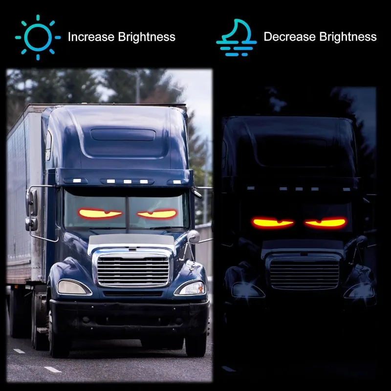 ضوء عيون الشيطان للسيارات، ضوء عيون الشيطان القابل للبرمجة للزجاج الأمامي عيون LED مرنة للسيارة نوافذ السيارات #5