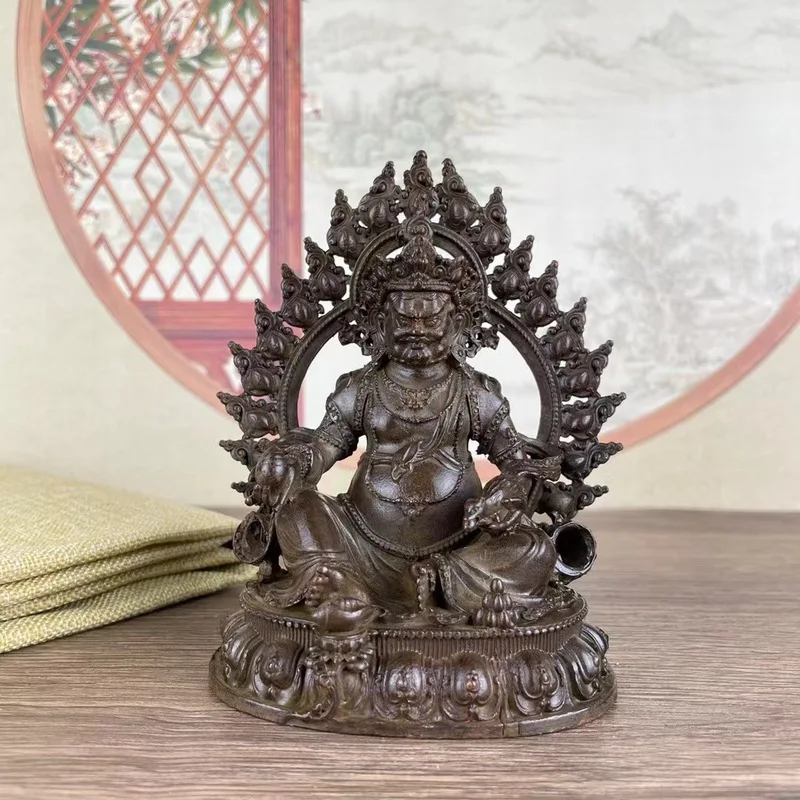 Antique Old Objects, Yellow Wealth God Small Ornament, Vintage Copperware, Genuine Antique, Guaranteed Authentic, Collectible It