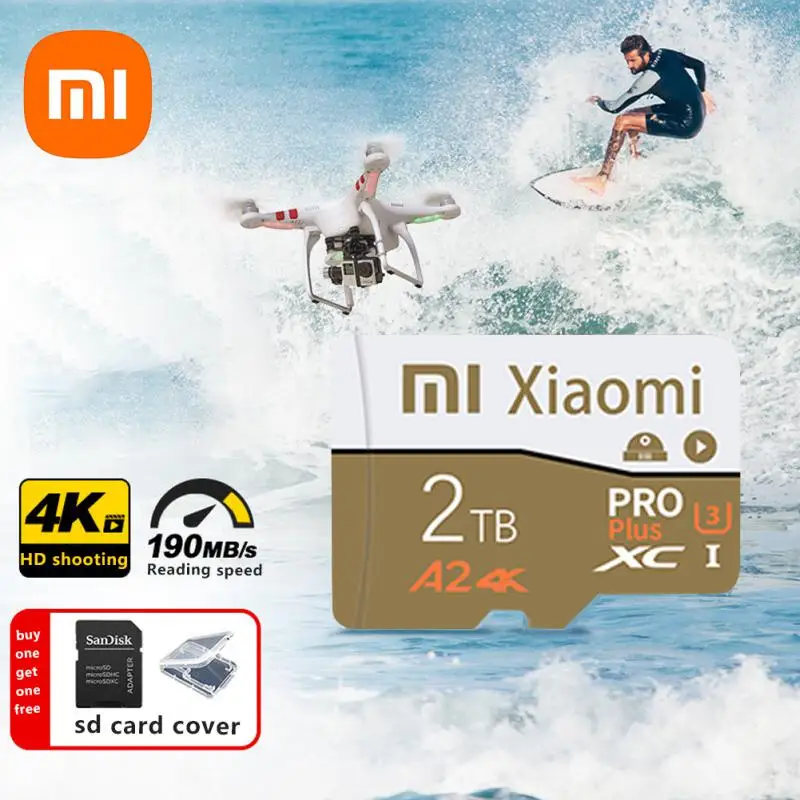 XIAOMI-tarjeta De Memoria Micro TF SD para Nintendo switch, 2TB, V30 Pro, 1TB, alta velocidad, 512GB, 100 MB/S