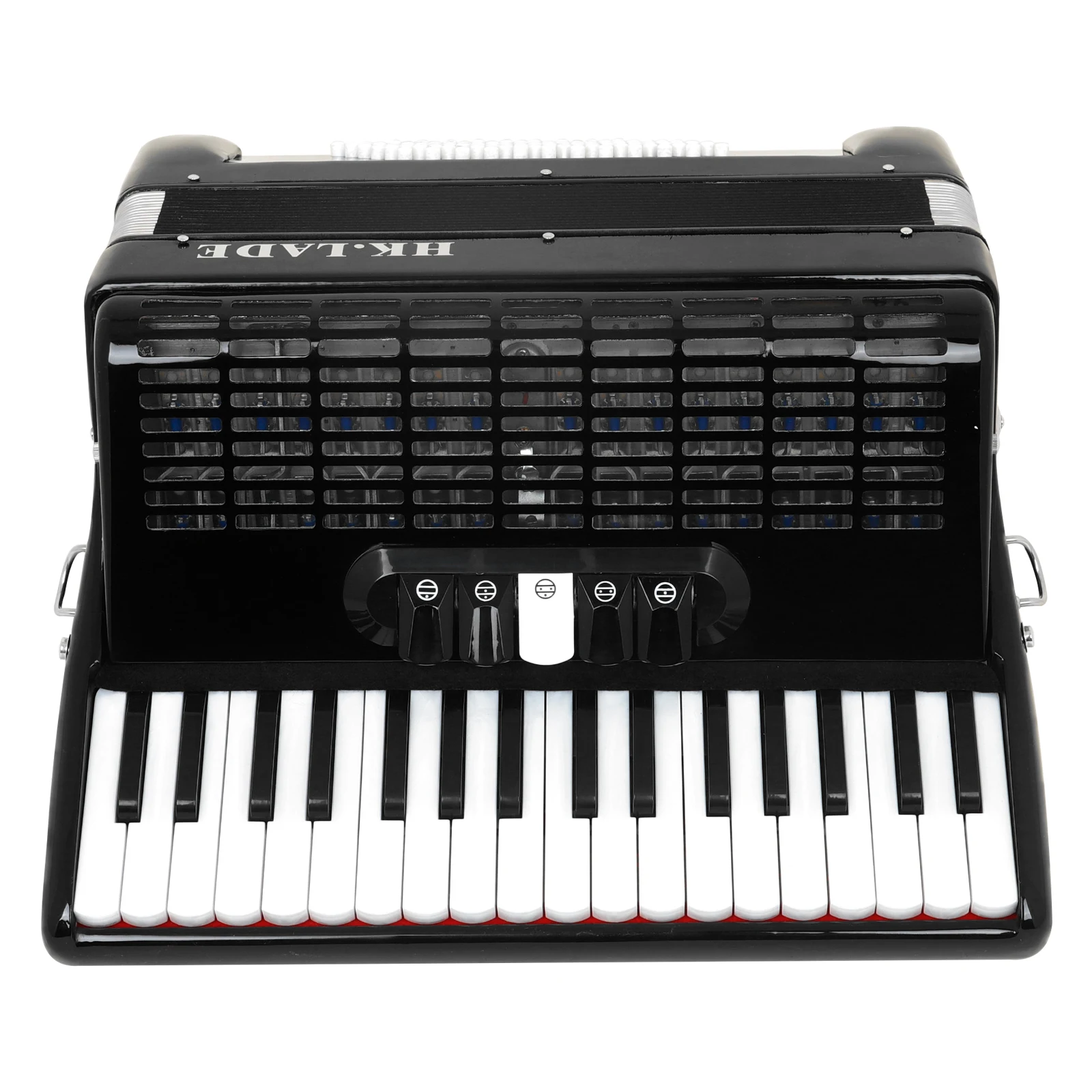  HK·LADE AH-50 Accordion 34 Key 72 Bass 5 Keyboard Voice Changing Accordion Sheepskin Bellows Accordion with Storage Bag