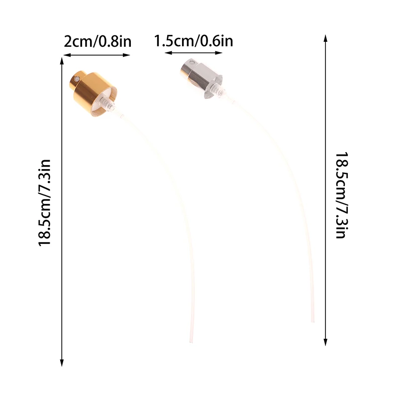 アルミフレグランスボトル,各種ノズル付きファインミストスプレー,15mmバヨネットタイプ,15mm, 20mm