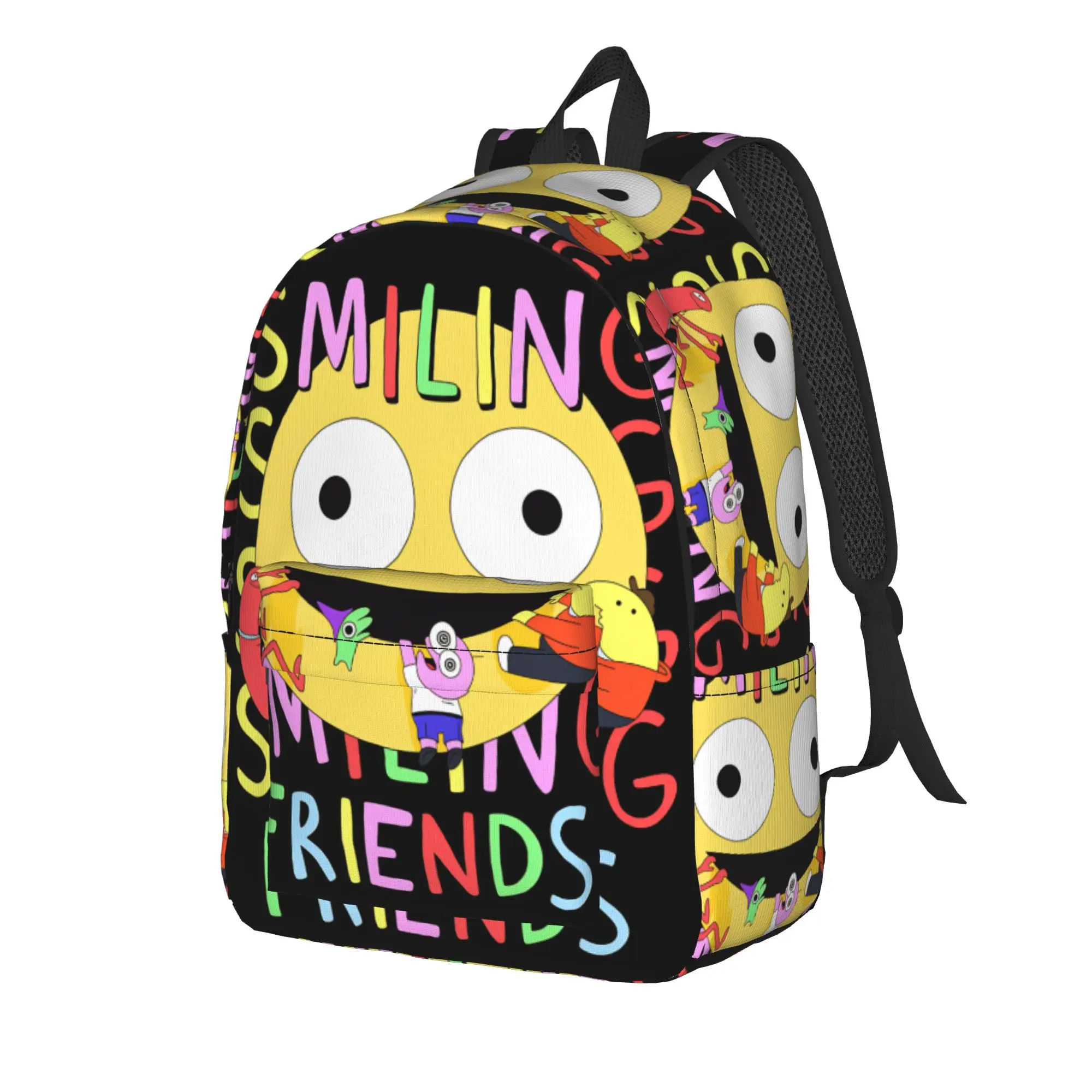 Smiling Friends Pim And Charlie Backpack  Sport Backpacks Boy Novelty High School Bags High Quality Lightweight Rucksack