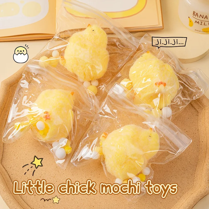 Niedliches handgefertigtes gelbes Küken, Anti-Stress-Squishy-Spielzeug, ultraweiches Dekompressions-Pinch-Zappelspielzeug für Erwachsene und Kinder, Festival-Geschenke