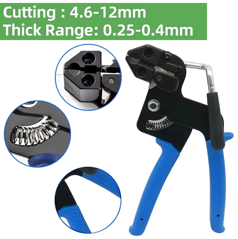 Cable Ties Plier 304 Stainless Steel Locking Tie Hand Wrap Tool Multi-Purpose Cutting Tension Automatic Zip Tie Gun Durable