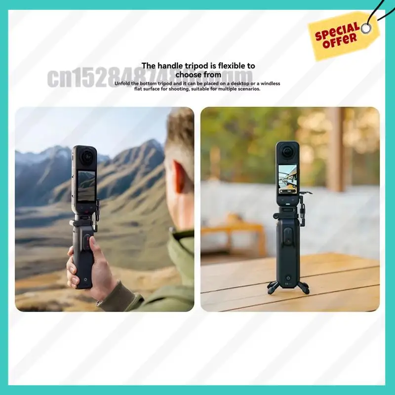 

-ABJZ For Insta360 FOMO Power Handle Pre-Recording For Enhanced Photography And Videography Compact And Portable Design