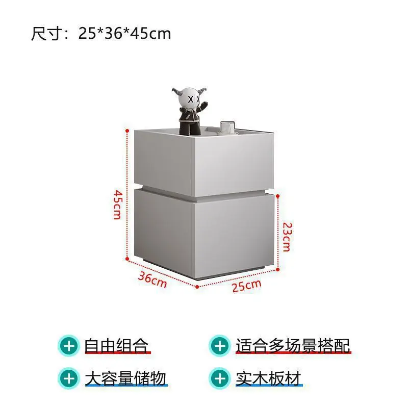 Factory Direct 2026 Light luxury Nordic extremely narrow bedside table simple modern bedroom household small apartment mini