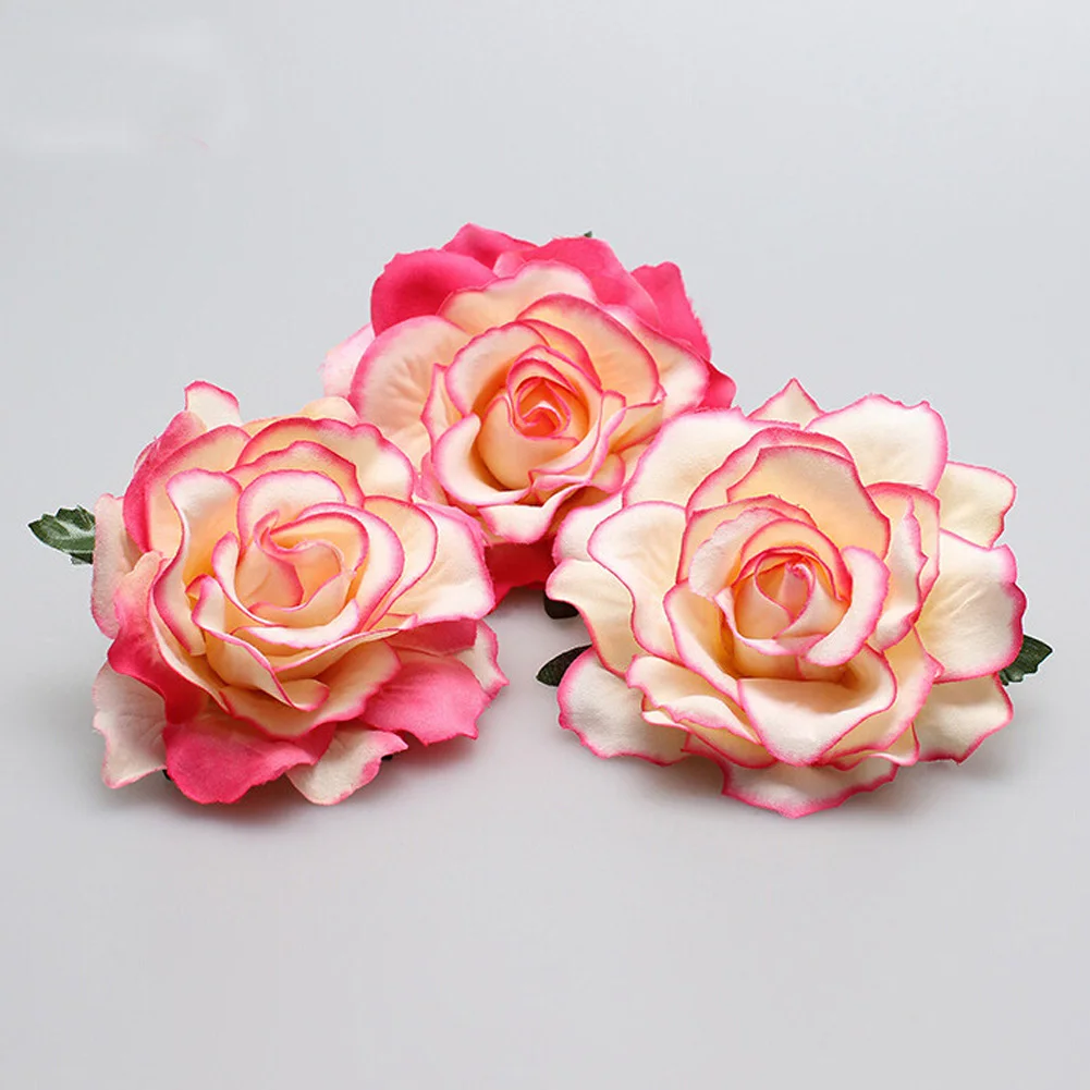 Hot Selling Rose Flower Hairpins Fashion Bridal Hair Clip Brooch Wedding Party Hair Accessories Headwear Big Flowers Side Clips