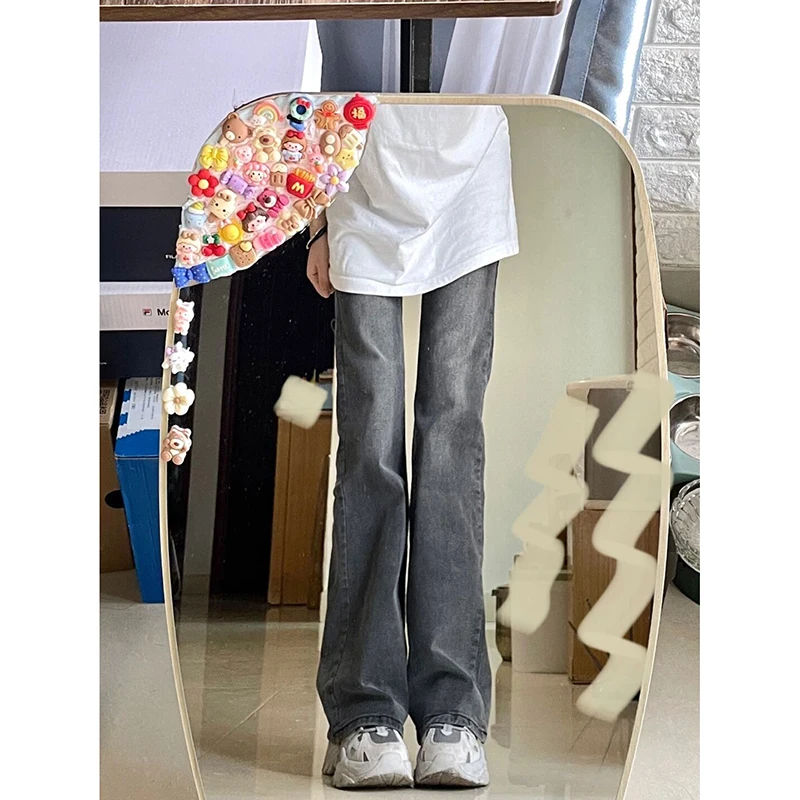 

High Waist Flared Jeans Women's Elastic Long Pants Cotton Stretch Denim Bootcut Trousers Autumn Winter plus Size Straight Leg