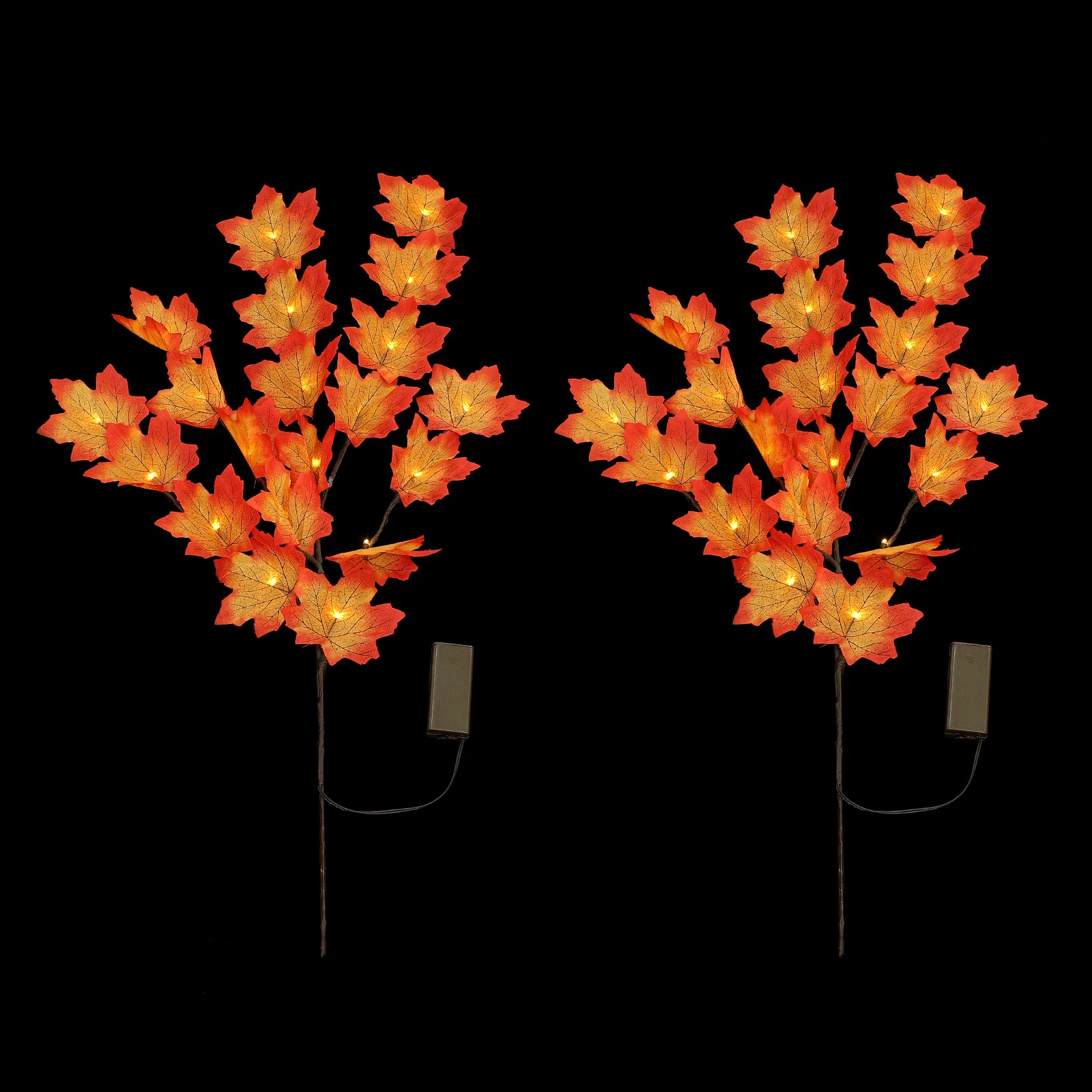 2pcs Leaf Lamp Branches Light Decorative Autumn Tree ange LED for Home Bedroom Led Lamp Party Festive DIY Decor