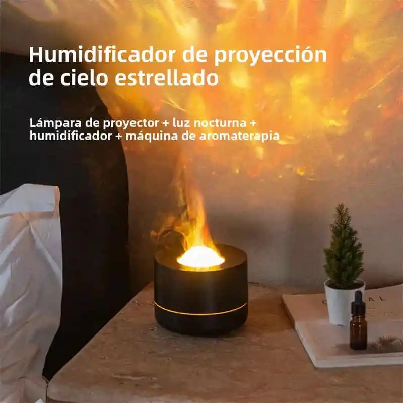 

Starry Sky Projection Air Humidifier with Colorful Night Light USB Humidifier Mist Essential Oil Aroma Diffuser For Household