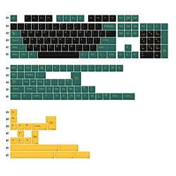 KBDiy 174 Keys/Set PBT GMK Marrs Green Keycap Custom Double Shot Cherry Profile Keycap for Mechanical Keyboard ISO DIY MX Switch