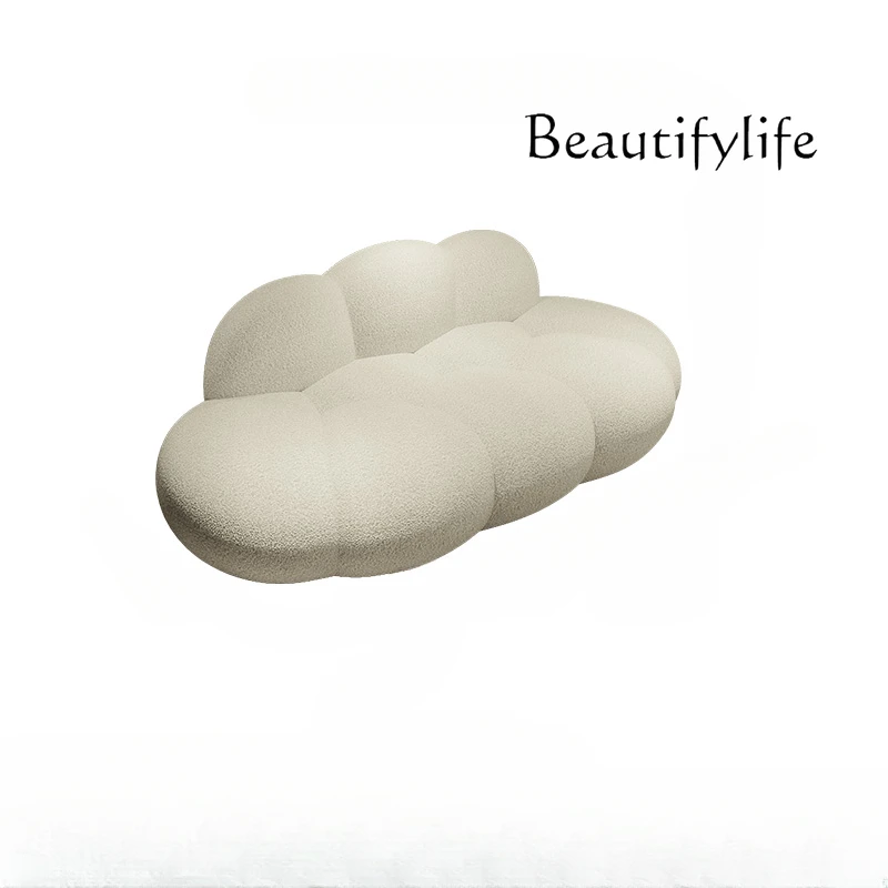 

Cloud Sofa Modern Simple Large Apartment Living Room Quiet Style Light Luxury Straight-Row Sofa