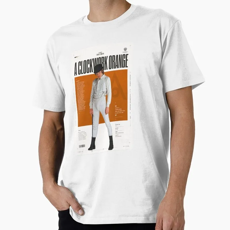 A Clockwork Orange 0826 Retro Movie Graphic T‑shirt Alex Droog Print Unisex Casual Tee Short Sleeve Streetwear All size S-6XL
