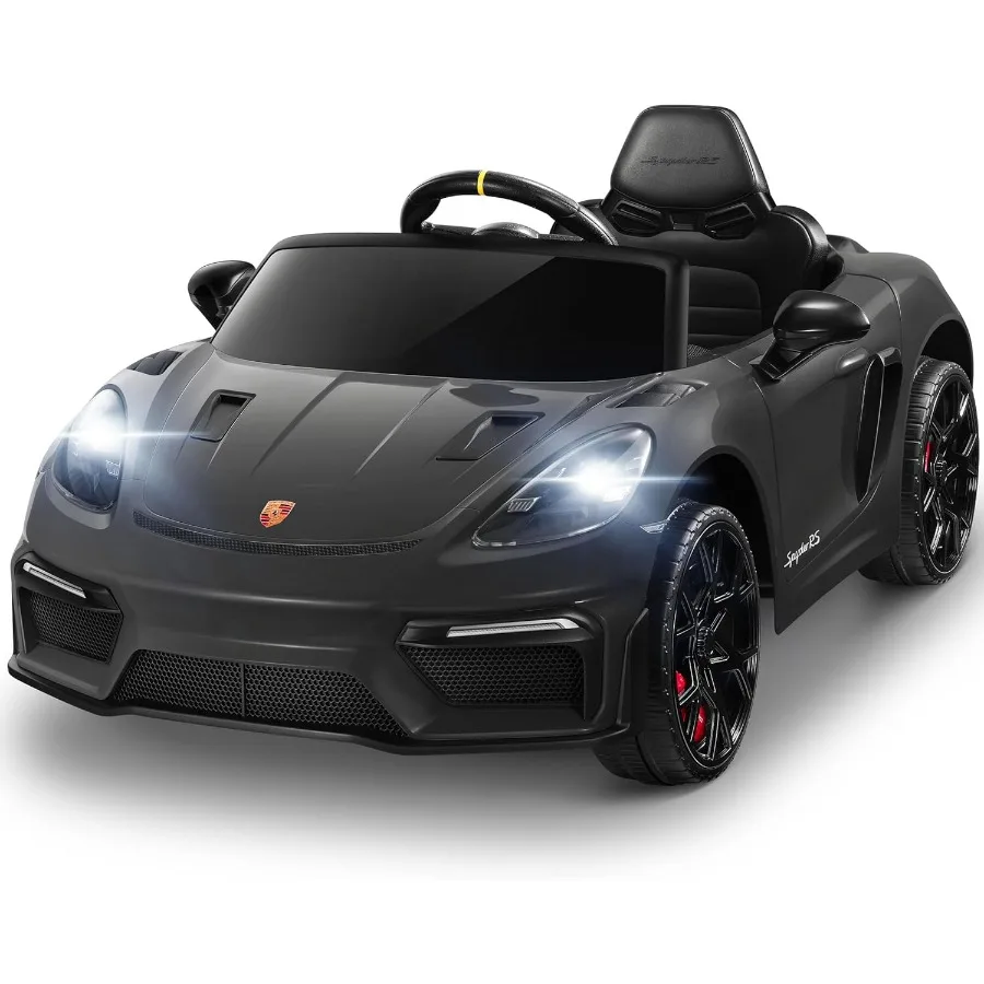 リモコン付き子供用電動乗用車、幼児向け12V乗用玩具、トレーラーホイール付き電動車両