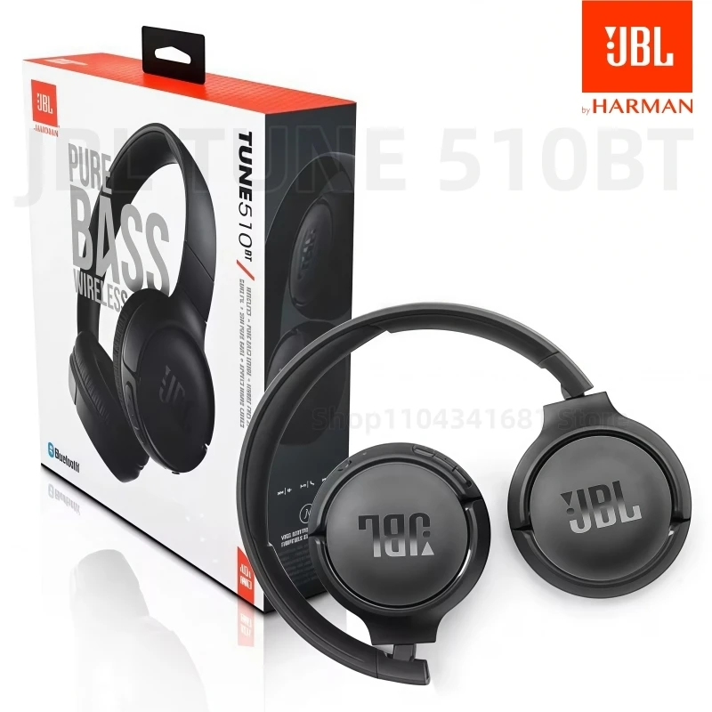 Casque Bluetooth JBL Tune 510 BT avec batterie jusqu'à 40 heures, microphone pour appel, pliable et confortable, livraison rapide