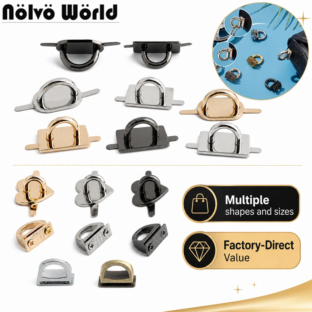 10/50/100PCS 13mm 14mm 20mm Metal Ring Buckle Side Clip Arch Bridge Connector For Bag Straps Handle Shoulder Webbing Accessories