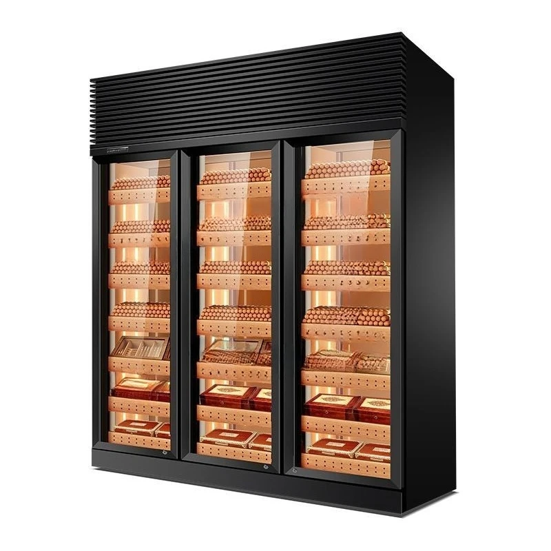 Sub-cigar cabinet constant temperature and humidity display cabinet refrigerated cedar wood tea leaves moisturized