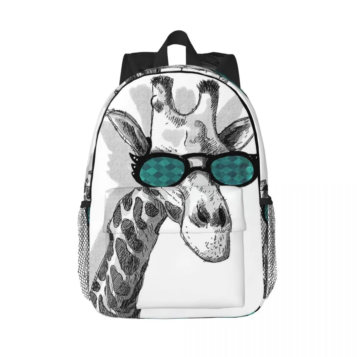 Giraffe With Glasses Backpack Daypack Large Capacity Boys Girls BookBag Shoulder Bags for Men Women Kids School Bag