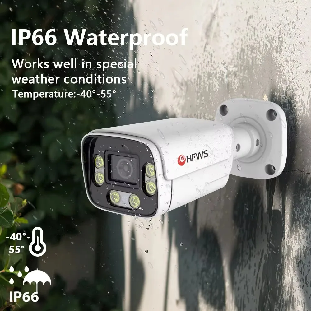 Imagem -03 - Câmera de Segurança Smart Poe ai Human Detect Visão Noturna Exterior Áudio Bidirecional Onvif ip Vigilância Cctv 4k 8mp 5mp 3mp