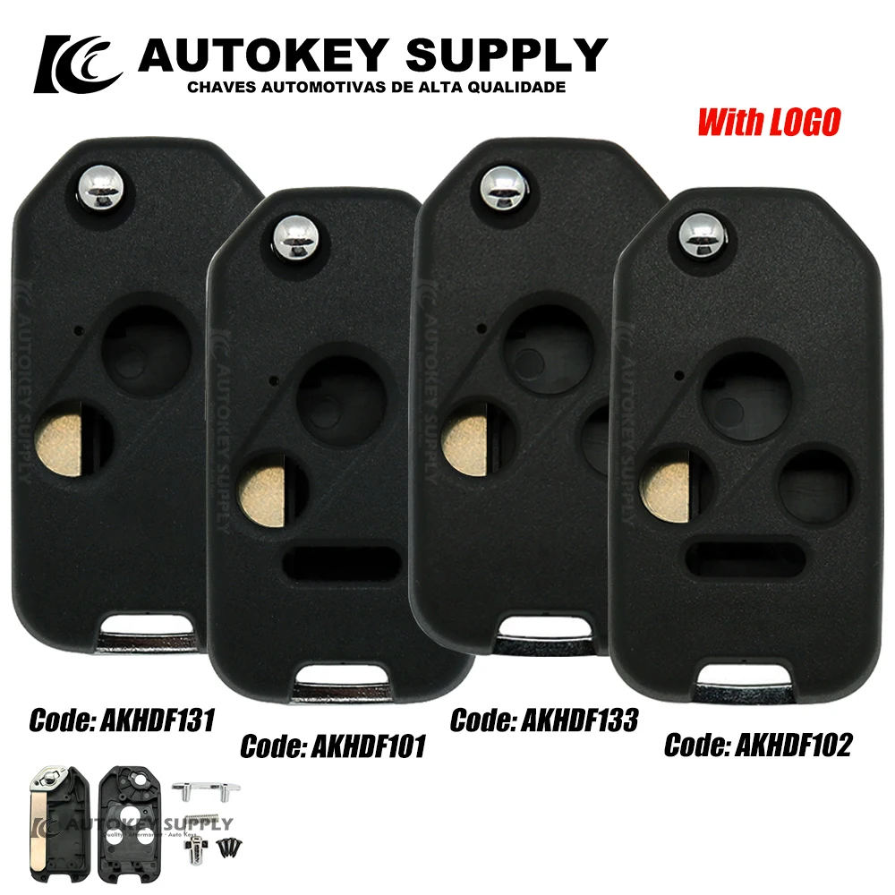 

ForHonda 2/2+1/3/3+1 Button Modified Flip Car Key Shell (New Style) AKHDF101 AKHDF102 AKHDF133 AKHDF131 AutokeySupply